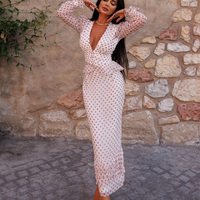 2025 été automne rose Sexy col en V profond Blouse couches à volants longue jupe et haut deux pièces Co Ord élégant dames vêtements ensembles