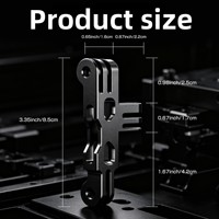 Support de fixation double caméra en aluminium avec bras d'extension pour GoPro Insta360 DJI Osmo Action 6, idéal pour la moto et la plongée