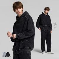 Sweatshirt Hoodie Pria Kasual Musim Gugur Terbaru, Bahan Tebal 430g, Model Longgar, Motif Batik, Gaya High-Street, Aksen Snowflake