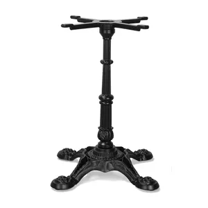 Vintage Design 4 Claws Heighten Cast Iron Dinner Pedestal Table Base Traditional Table Leg For Granite Top