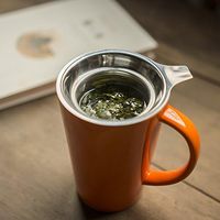 Infuseur à thé en maille d'acier inoxydable avec poignée Passoire à café réutilisable ménagère en métal Filtre à thé en vrac