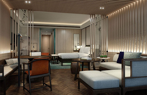 เตียงแฝดสำหรับโรงแรมชุดห้องนอนอพาร์ทเมนต์ขนาดใหญ่แบบเต็มรูปแบบดีไซน์ทันสมัย - Product Image 2