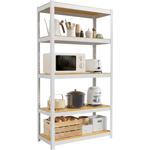 Étagères de rangement en acier robuste à 5 niveaux sans boulons, protection anti-corrosion, pour garage et usage domestique, vente en gros - Product Image 1