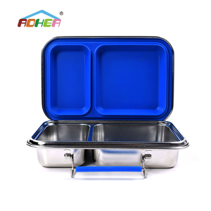 Aohea Boîte à bento en acier inoxydable 304 à 2 compartiments Boîte à lunch personnalisable de haute qualité pour le stockage des aliments des enfants - Product Image 3