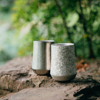 Mug Bir Titanium Murni Ringan Anti Korosi Terisolasi untuk Berkemah, Perjalanan Luar Ruangan 330ml Cangkir Dinding Ganda Mendukung Logo Kustom