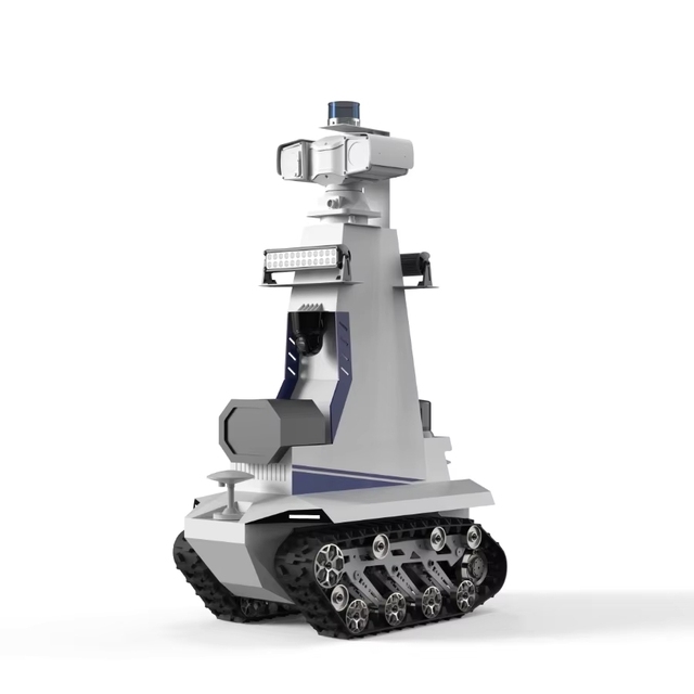 Maximum Load 100kg Remote Control Tracked Robot Chassis Rubber Crawler Undercarriage 48V 0-6.5km/h 30 Climb 2x1000W
