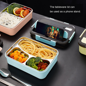 Contenitore Termico per Alimenti Personalizzato da 1,2L, 3 Scomparti, in Acciaio Inox, per Adulti/Ufficio - Product Image 4