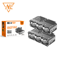 Nouveau phare de calandre LED AKE Z3 à trois yeux pour voiture, 12V 24V, haute performance, feux de croisement et de route, 130W, effet œil de démon