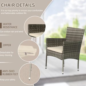 Ensemble 4 pièces de chaises et table en rotin d'extérieur à prix de gros pour villa et cour, canapé en rotin et table basse en verre - Product Image 5