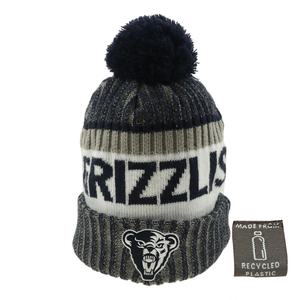 Wholesale Custom Logo Jacquard Pom Pom Bobble Knitted Beanie Winter Hats Caps Made From Recycled Plastic Bottles Eco-Friendly - Product Image 1