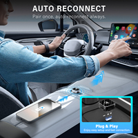 Dongle USB 2-in-1 Wireless Apple CarPlay & Android Auto WiFi6 Bluetooth 5.4 Desain Portabel untuk Koneksi Smartphone di Mobil