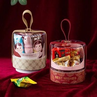 Boîte à bonbons de mariage élégante en acrylique ronde avec couvercle, porte-délices pour rassemblements romantiques et événements spéciaux