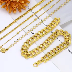 Jxx Fashion 24k Gold Plated Brass Anklet Charms High End Gold Plated Anklet Cuban Chain
