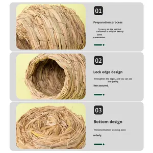 Nouveau <span class=keywords><strong>Nid</strong></span> Suspendu Chaud en Herbe Tressée pour Oiseaux et Pigeons, <span class=keywords><strong>Nid</strong></span> <span class=keywords><strong>de</strong></span> Reproduction pour Perroquets (Peau <span class=keywords><strong>de</strong></span> Tigre) - Fournitures <span class=keywords><strong>de</strong></span> Gros pour Fabricants - Product Image 6