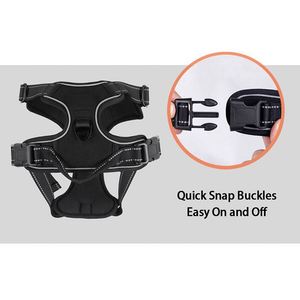 Harnais réglable pour chien BSCI, anti-traction, gilet réfléchissant avec poignée, sangles renforcées haute visibilité, contrôle facile - Product Image 3
