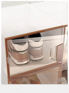 Caja de Zapatos Apilable de Plástico Transparente, Organizador de Zapatos con Puerta Magnética, Venta al Por Mayor - Product Image 5