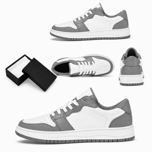 Chaussures de basket-ball classiques unisexes, dessus en cuir respirant, semelle plate antidérapante, baskets décontractées, stock disponible - Product Image 4