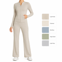 Ensemble 2 pièces OEM pour femme, body sans bretelles et short taille haute, en tissu intelligent Spandex/Nylon respirant et extensible dans les quatre sens