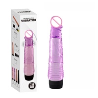 Vibromasseur féminin pas cher, rechargeable par USB, fonctionnant sur piles, avec matériau ABS+TPE, 100% étanche, 20 cm