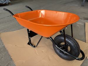 निर्माण के लिए भारी शुल्क धातु और रबर न्यूमेटिक व्हील 5.5फीट ट्रपर व्हीलबैरो - Product Image 6