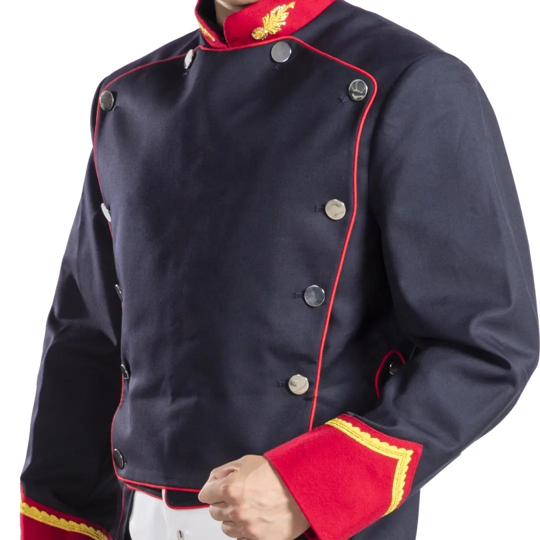 Cerimonial uniforme homens celebração terno algodão poliéster azul escuro