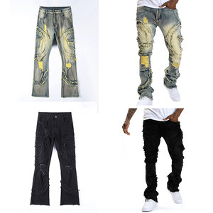 <span class=keywords><strong>Jeans</strong></span> de Mezclilla Vintage para <span class=keywords><strong>Hombre</strong></span>, Desgastados y Rotos, de Secado Rápido, Ecológicos, Estilo Urbano, <span class=keywords><strong>Jeans</strong></span> de Mezclilla de Algodón con Lavado Snow Wash y Corte <span class=keywords><strong>Recto</strong></span> - Product Image 1