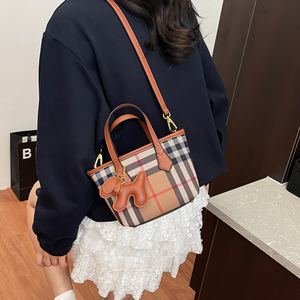 Nuova Borsa a Secchiello <span class=keywords><strong>da</strong></span> Donna in PU, Stile Occidentale alla Moda, Chiusura Magnetica Geometrica, Minimalista, a Spalla o Tracolla, Grande.348 - Product Image 6