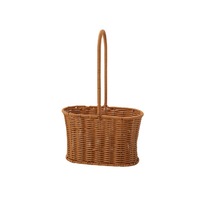 Imitatie wilgenweefsel handgemaakte keukenmand voor paaseieren, fruitopslag, bruiloft, bloemenmeisje decoratie - plastic handvat, hangend