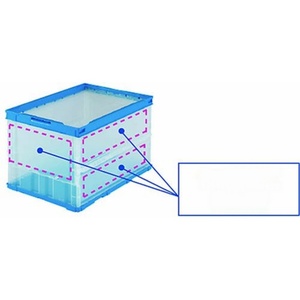 Bac de rangement pliable avec couvercles en bois, grand conteneur de rangement, boîte de rangement transparente, empilable, pliable, caisses en plastique - Product Image 5