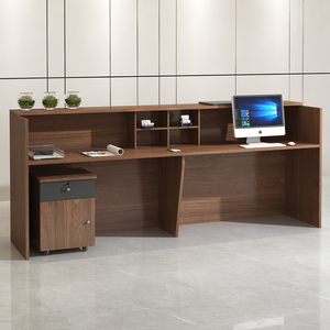 QT-01 Modern l Shaped Office Small pink <b>Reception</b> <b>Counter</b> Luxury Front Desk Small <b>Reception</b> Desk Modern Front Desk - Product Image 5