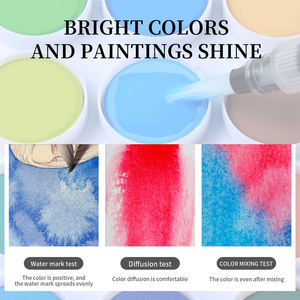 Juego de Pinturas de Acuarela Sólidas Giorgione <span class=keywords><strong>Factory</strong></span>, 48 Colores, Pintura de Acuarela para Papel y Lienzo con Pincel de Agua Gratis - Product Image 6