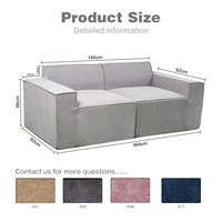 Nouveau design 2025 : Canapé compact 2 places avec mousse haute densité, canapé modulaire certifié CE, canapé sûr pour appartement