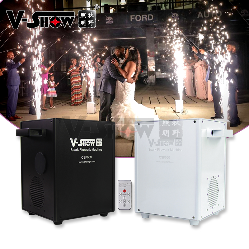 VSHOW CSF650 2 шт. с корпусом холодный фейерверк Spark DMX512 Контроллер холодный фейерверк машина сценический фейерверк машина