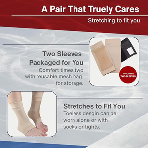 Manchons en gel, chaussettes rembourrées pour patins pour amortir et protéger la zone de contact des patins pour le patinage sur <span class=keywords><strong>glace</strong></span>, le hockey, le roller, le ski ou les bottes - Product Image 3