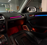 Lumière ambiante ciel étoilé 12V 64 couleurs Audi A4 B8 2007-2015 Lampes d'ambiance Arc-en-ciel Symphonie dynamique Éclairage intérieur automobile