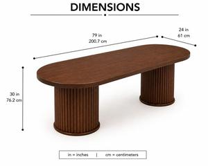 Mesa de Comedor Ovalada de Madera Maciza Nórdica de Lujo al por Mayor para Apartamentos, Muebles Modernos y Sencillos para Comedor - Product Image 6