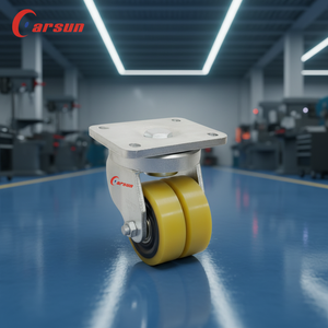 ล้อเลื่อนอุตสาหกรรม Carsun Ultra Heavy Duty AGV ขนาด 4 นิ้ว แกนเหล็ก โพลียูรีเทน ลูกปืน  ชุบสังกะสี - Product Image 3