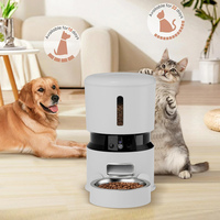Distributeur automatique de nourriture pour animaux de compagnie à double caméra, alimenté par batterie, respectueux de l'environnement, avec deux bols en plastique pour chats et chiens, OEM et ODM