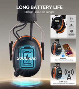 <span class=keywords><strong>Casque</strong></span> Bluetooth à affichage numérique avec suppression du <span class=keywords><strong>bruit</strong></span>, radio FM/AM, protection auditive pour la tonte, isolation sonore, protège-oreilles - Product Image 6