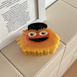 Nouvelles pinces à cheveux en acétate de couleur unie, style européen et américain, unisexe, pour usage quotidien, pinces à cheveux en forme de pingouin, hérisson, escargot, vente en gros - Product Image 2