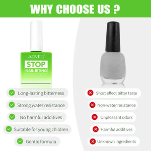 ALIVER 15ml Quick Dry Thumb Sucking Deterrent <strong>Nail</strong> <strong>Polish</strong> Treatment <strong>Nail</strong> Care <strong>Nail</strong> <strong>Biting</strong> Prevention <strong>Stop</strong> <strong>Nail</strong> <strong>Biting</strong> for Kids - Product Image 6