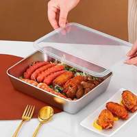 Boîte à lunch carrée en acier inoxydable personnalisée pour adultes, idéale pour micro-ondes, étudiants, employés de bureau et cantines - Vente en gros usine