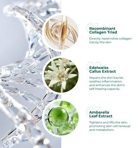 מסכת יריעות ביו-קולגן צמחי מותסס עם חומצה היאלורונית, מסכה לפנים לנשים בלבד, ממצקת, מרזה, מזינה ומרטיבה - Product Image 3