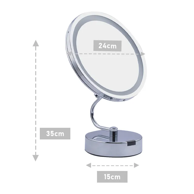 Sensore cosmetico illuminato regolabile Smart specchio Vanity specchietti all'ingrosso Led trucco specchio con la luce