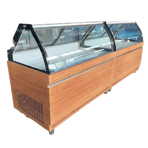 Thịt tươi trưng bày thiết bị làm lạnh thương mại thiết yếu thương mại thương mại đơn nhiệt độ Deli hiển thị tủ đông thủy tinh - Product Image 2