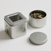 Usine en gros personnalisé vide petit rond en métal en vrac boîte de conserve Matcha boîte en fer blanc café puissance thé boîte en fer blanc
