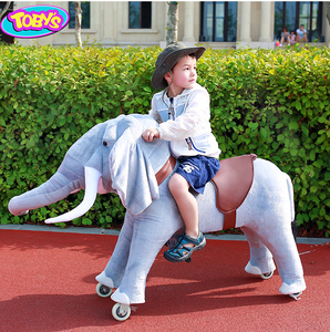 Le <span class=keywords><strong>Dernier</strong></span> <span class=keywords><strong>Jour</strong></span> Offre Spéciale du Éléphant En Peluche Jouet Mécanique À Cheval Jouet Sur Roues - Product Image 3