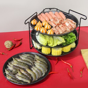 Bandeja elevadora de Metal para Pizza, estante de exhibición con 3 sartenes, 4 estantes - Product Image 3