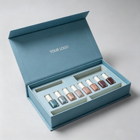 Boîte en papier kraft personnalisée en gros, emballage de luxe pour flacons de soins des ongles en gel et vernis à ongles, avec plateau intérieur en EVA