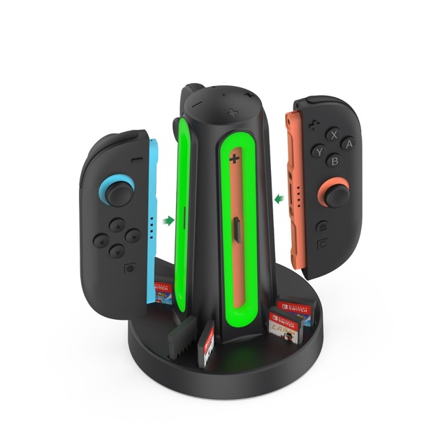 4 in 1 Controller Charging Station Magnetic Charger Dock with Game Card Storage Slots for nintendo Switch 2 Joypad